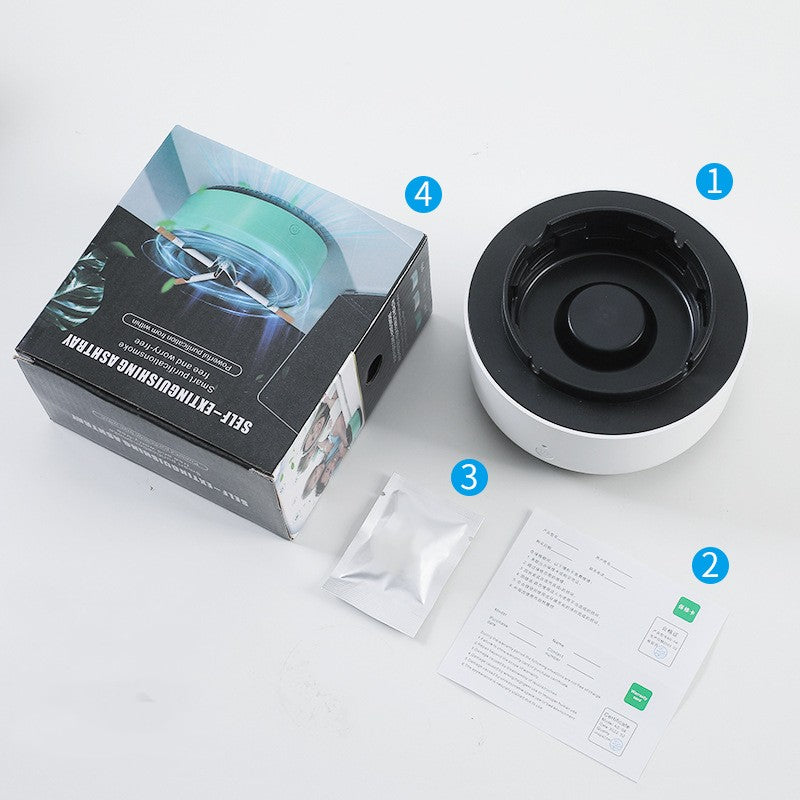 Portable Car Ashtray With Anion Air Purifier And Automatic Open