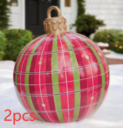 60cm Outdoor Inflatable Christmas Ornament Ball in PVC