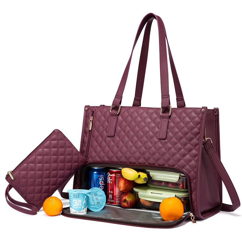 Insulated Lunch Tote Bag For Women, Leak-Proof Crossbody