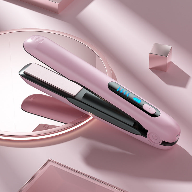 Cordless Mini Hair Straightener And Curler With USB Charging
