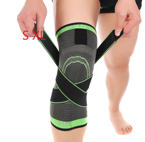 3D Weave Sports Knee Pad with Adhesive Support Strap