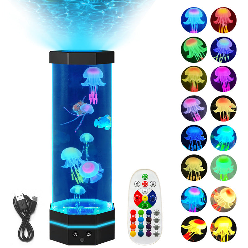 Jellyfish Lava Lamp With 17 Colours And Remote Control