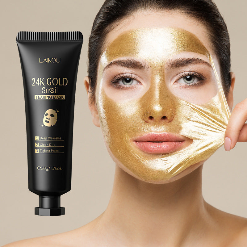 Gold Foil Snail Tear-Off Face Mask, Hydrating Peel-Off Skin Care