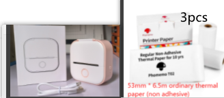 Portable Mini Bluetooth Thermal Label Printer, Inkless Printing