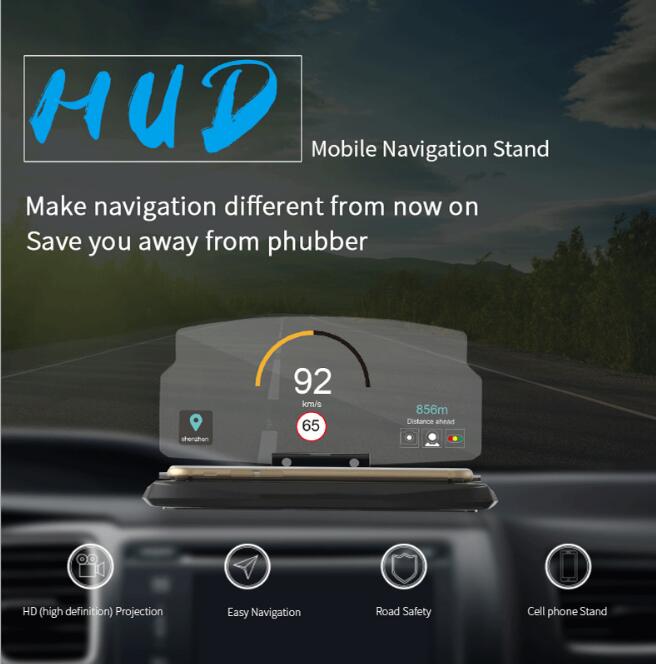 Smartphone Heads Up Display for Driving with Wireless Charging