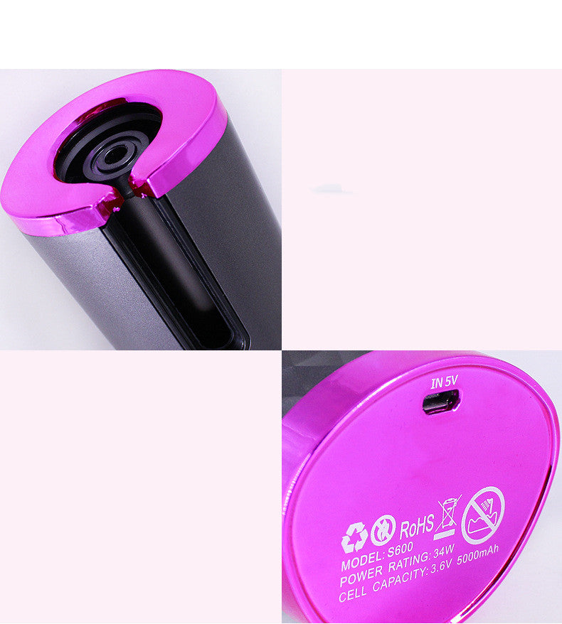 Cordless Automatic Hair Curler With LCD Display, Ceramic Barrel