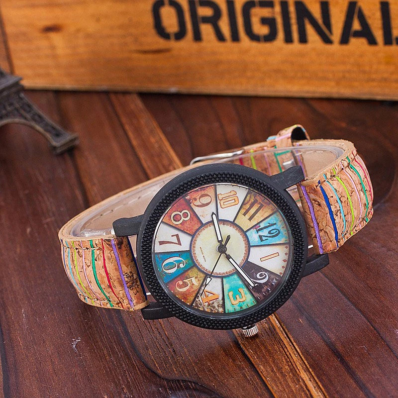 Casual Vintage Leather Strap Women's Quartz Wrist Watch Gift