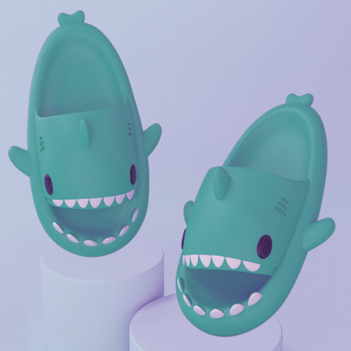 Cartoon Shark Slippers For Women And Men, Soft Indoor Outdoor