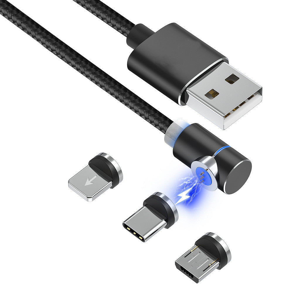 LED Magnetic Charging Cable with USB and Type C in Many Options