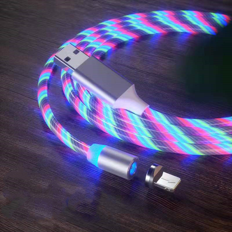LED Magnetic Charging Cable with Streamer Light and Fast Charge
