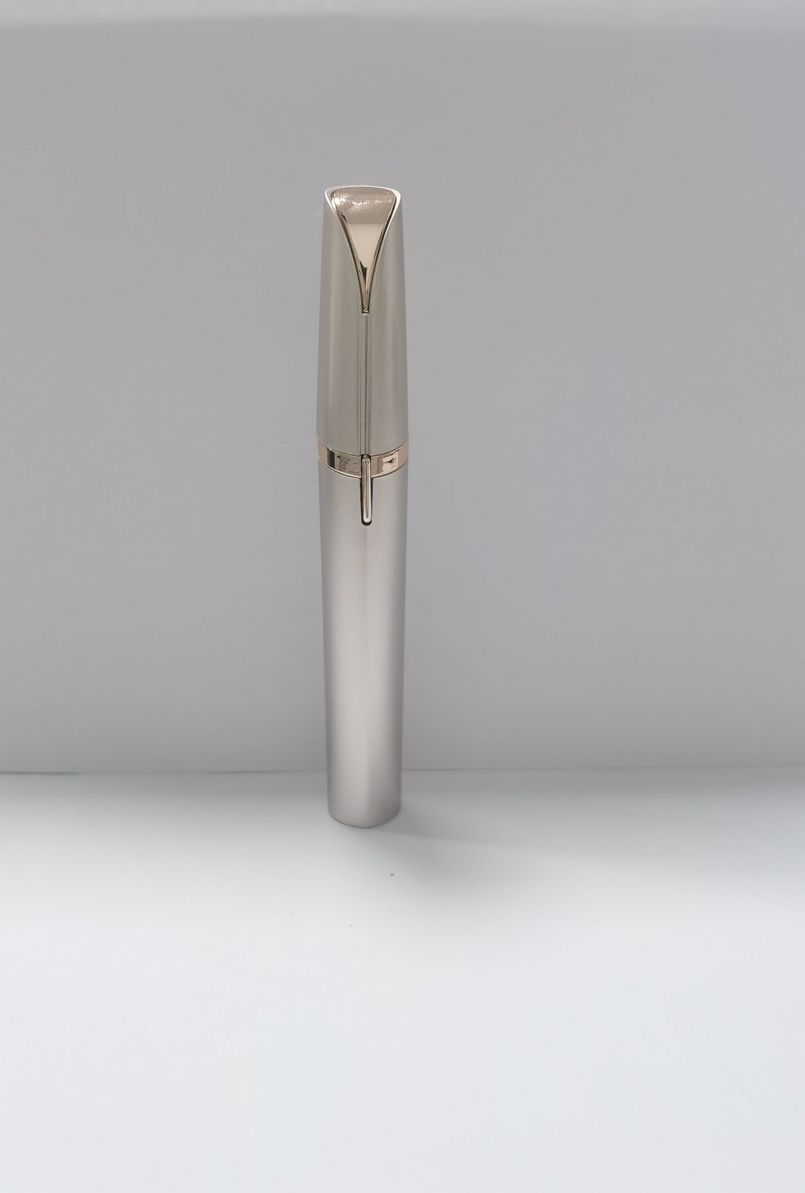 Mini Electric Eyebrow Trimmer with LED Light and Gold-Plated Head