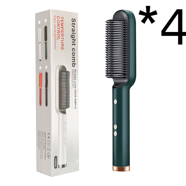 2 In 1 Hair Straightener Comb With Negative Ion And Curling