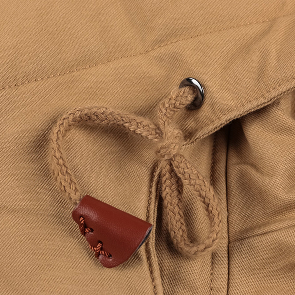 Men's Winter Fleece Hooded Jacket, Warm Thick Outerwear