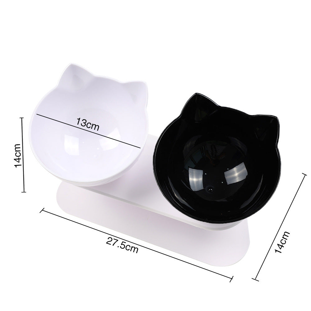 Kitten Raised Pet Bowl With Neck-Friendly Tilted Design