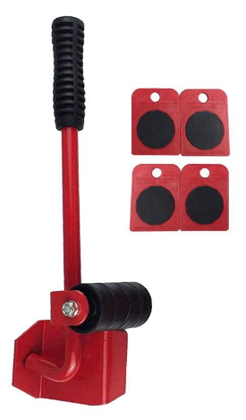 Furniture Moving Lifter Tool Set with Wheels, 5 Pieces