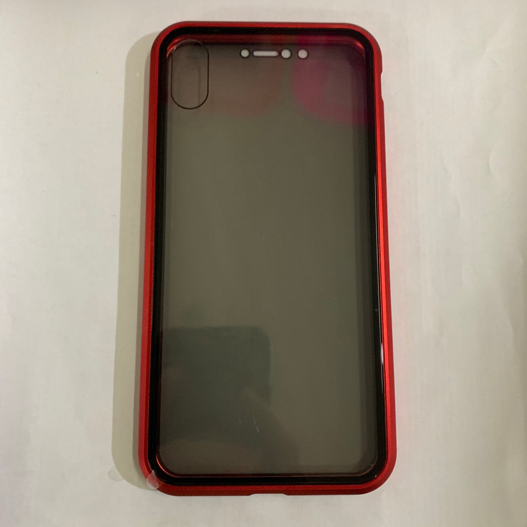 Magnetic Privacy Glass Phone Case With Metal Frame Protection