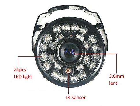 Infrared Night Vision CCTV Security Camera with 1000TVL