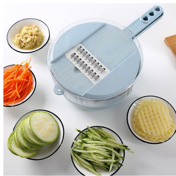 8 In 1 Mandoline Vegetable Slicer With Strainer And Peeler
