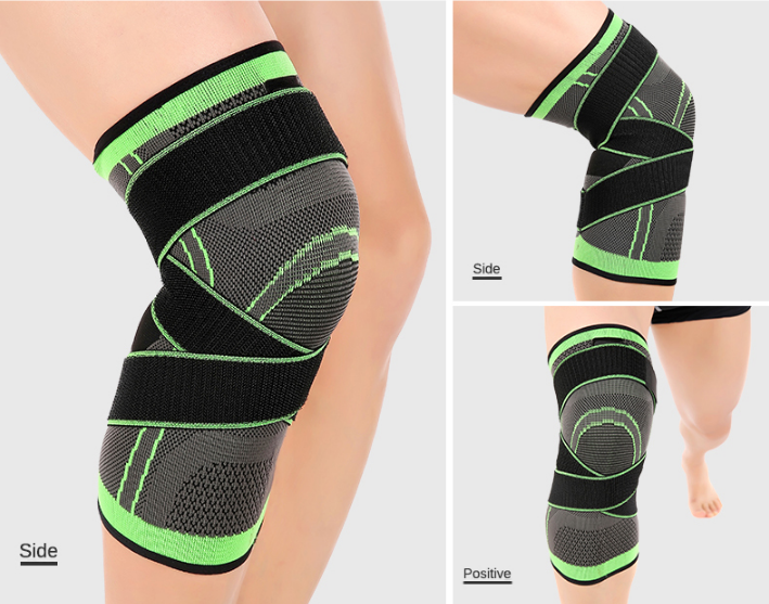 3D Weave Sports Knee Pad with Adhesive Support Strap