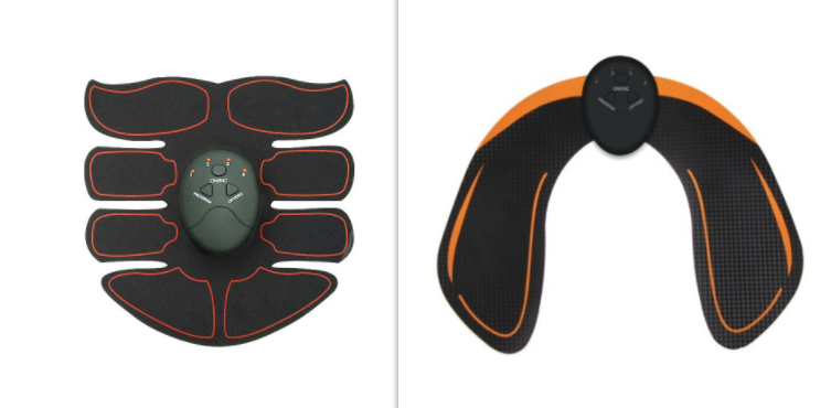 EMS Abs Trainer Stickers, Rechargeable Muscle Toning Pads for Home