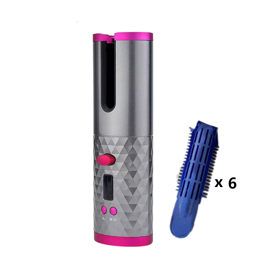 Cordless Automatic Hair Curler, Wireless Rotating Curling Iron