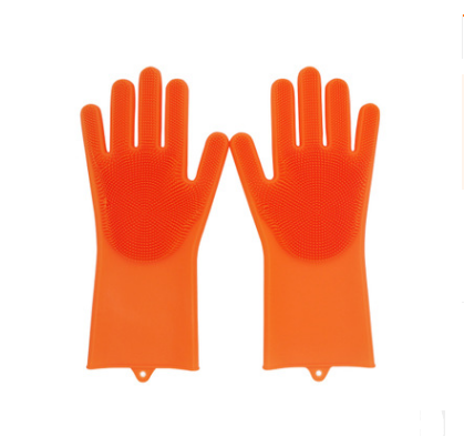Silicone Heat-Resistant Scrubbing Gloves For Kitchen Cleaning