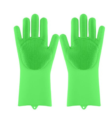 Silicone Heat-Resistant Scrubbing Gloves For Kitchen Cleaning