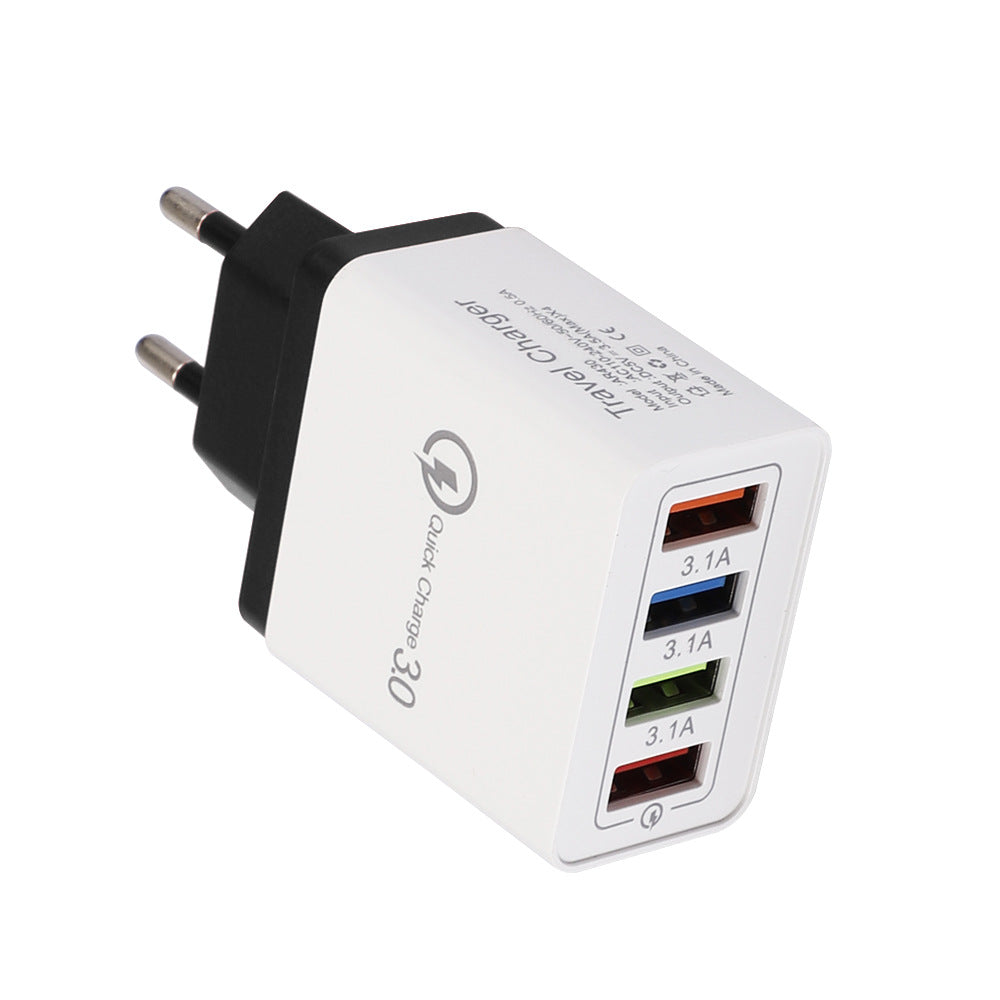 Quick Charge 3.0 USB Wall Charger with 4 Ports for Phones and Tablets