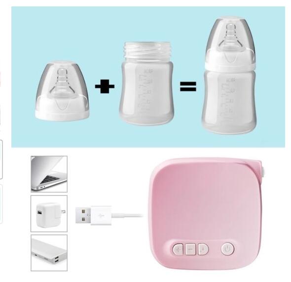 Automatic USB Electric Breast Pump Kit with Feeding Bottle
