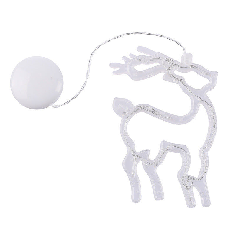 Christmas LED Suction Cup Chandelier Lights Santa Elk Snowman