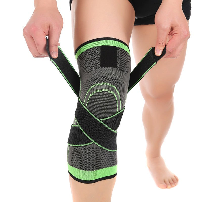 3D Weave Sports Knee Pad with Adhesive Support Strap