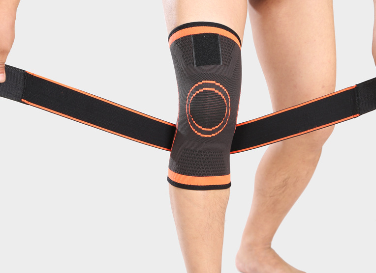 3D Weave Sports Knee Pad with Adhesive Support Strap