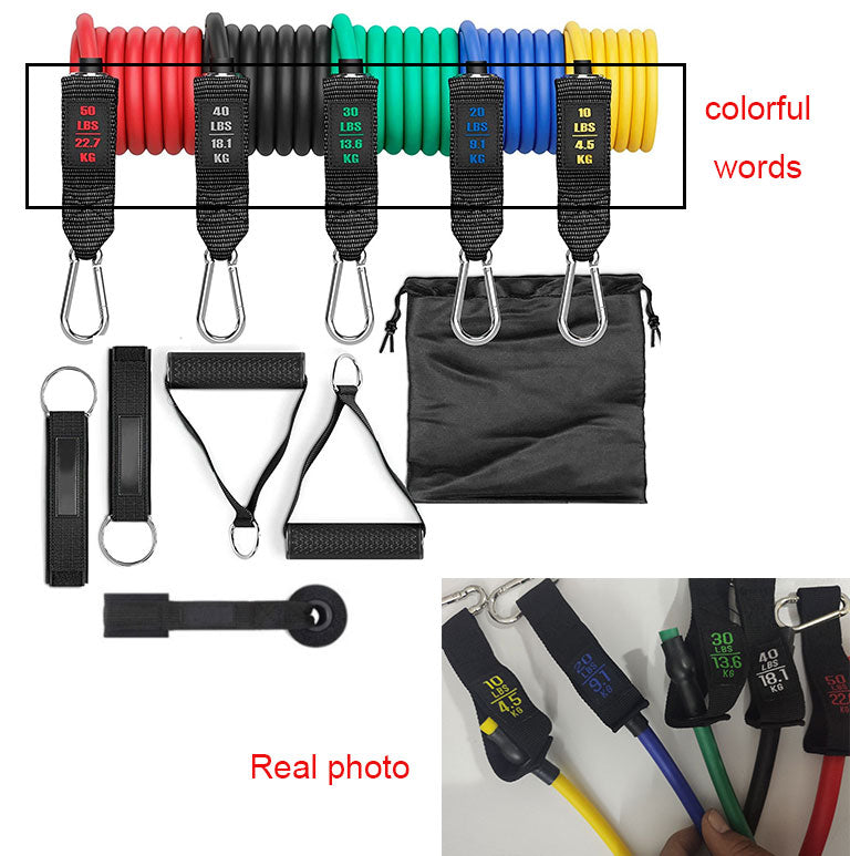 Resistance Band Set with Handles, Elastic Rally Rope for Home Workouts