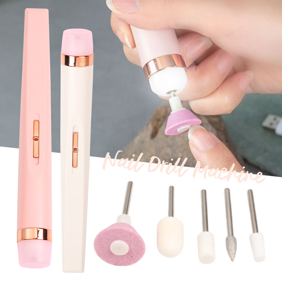 5-in-1 Cordless Electric Nail Drill Set with LED Light