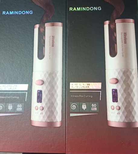 Cordless Automatic Hair Curler, Wireless Rotating Curling Iron