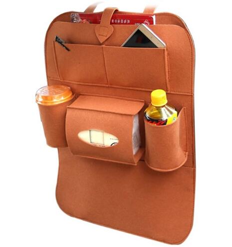 Wool Felt Car Seat Organiser Bag, Multi-Purpose Back Seat Storage