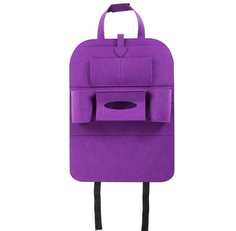 Wool Felt Car Seat Organiser Bag, Multi-Purpose Back Seat Storage