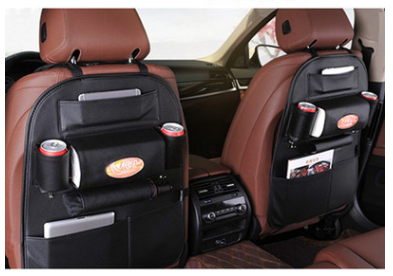 Universal PU Leather Car Seat Back Organiser, 58cm x 41cm Storage