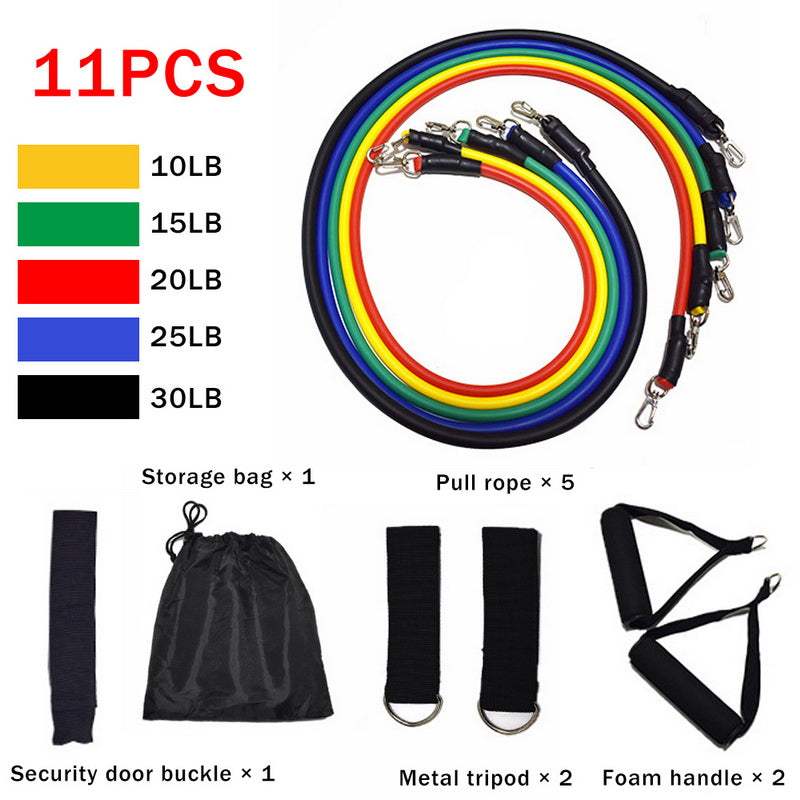 Resistance Band Set with Handles, Elastic Rally Rope for Home Workouts