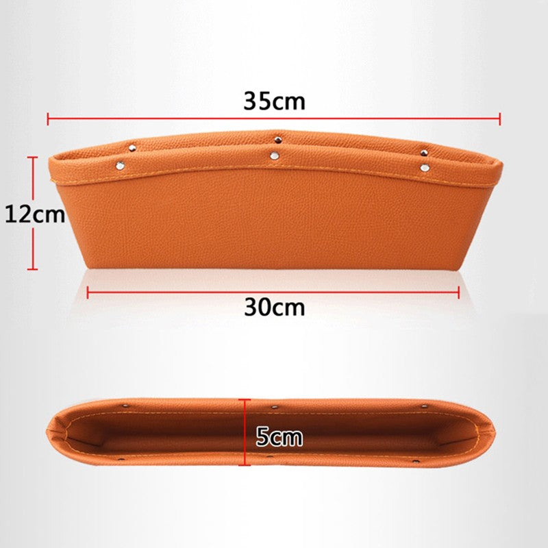 PU Leather Car Seat Gap Organiser Box for Phones, Keys and Cards