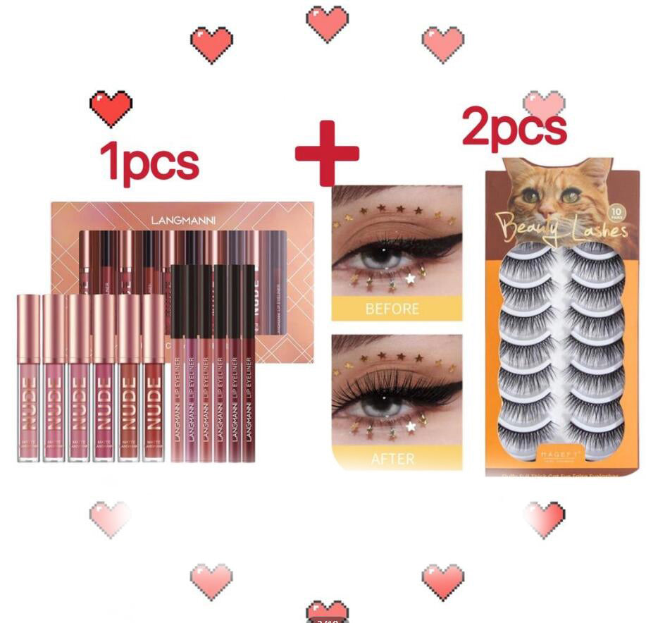 12-Piece Matte Lipstick and Lip Liner Set, Long-Lasting