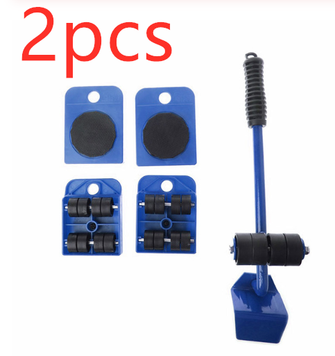 Furniture Moving Lifter Tool Set with Wheels, 5 Pieces