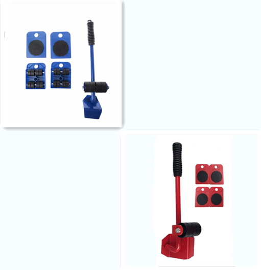 Furniture Moving Lifter Tool Set with Wheels, 5 Pieces
