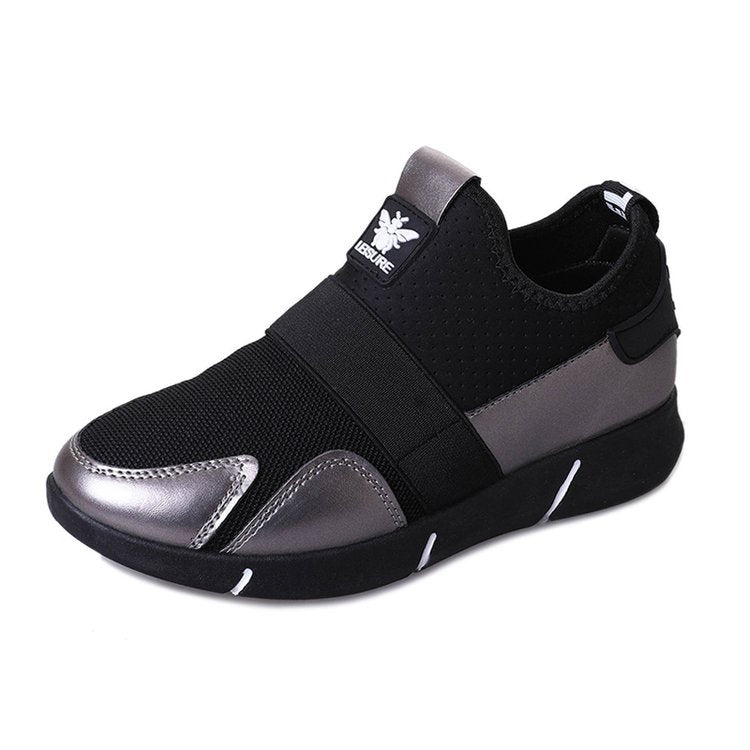 Korean Style Casual Travel Shoes for Women, Colour Block Trainers