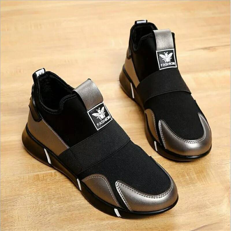 Korean Style Casual Travel Shoes for Women, Colour Block Trainers