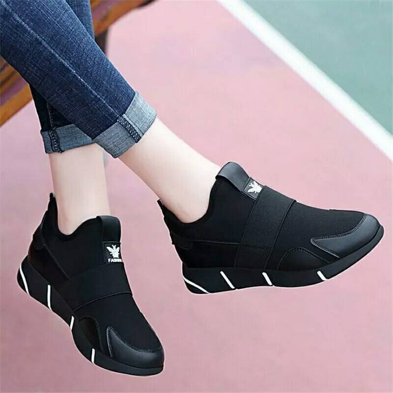 Korean Style Casual Travel Shoes for Women, Colour Block Trainers