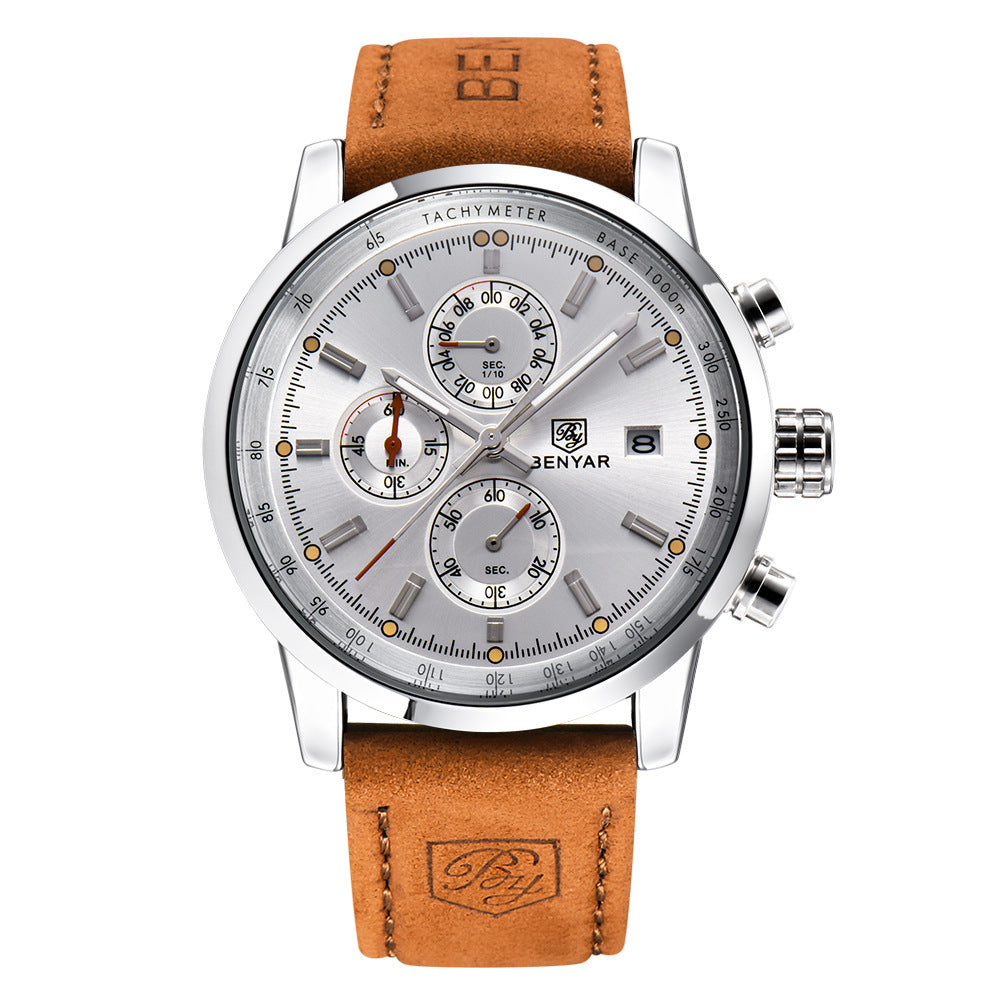 Men's Luxury Quartz Watch, Fashion Business Casual Wristwatch