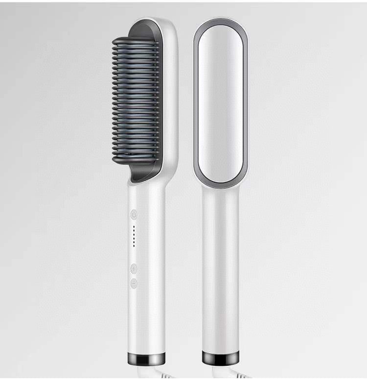 2 In 1 Hair Straightener Comb With Negative Ion And Curling