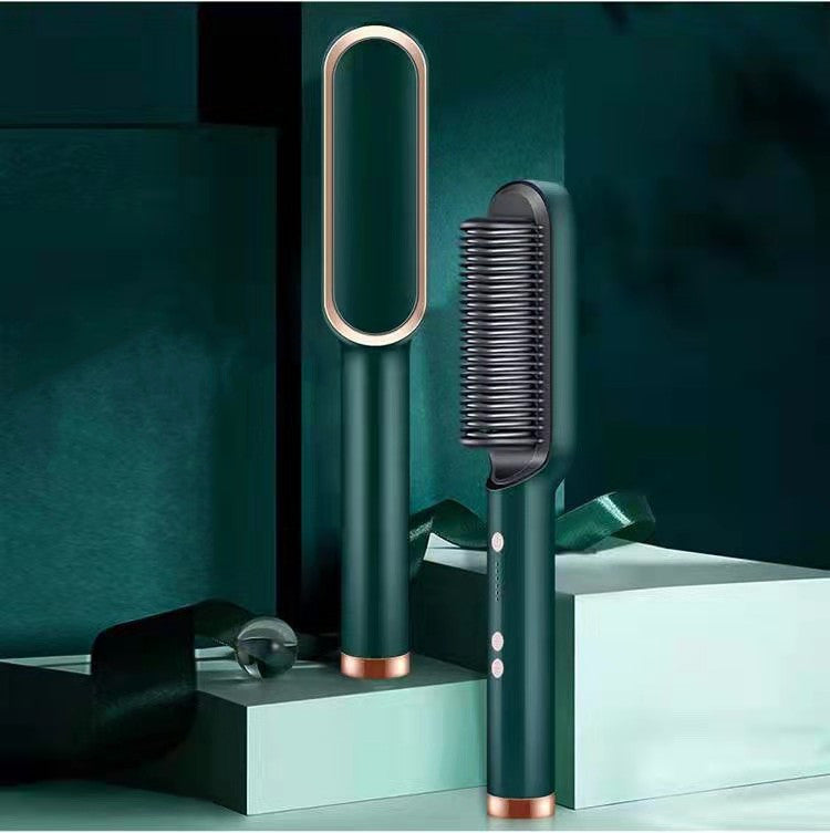 2 In 1 Hair Straightener Comb With Negative Ion And Curling