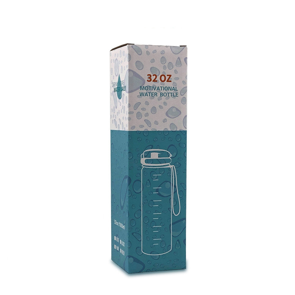 1L Tritan Water Bottle With Time Marker And Flip Cover